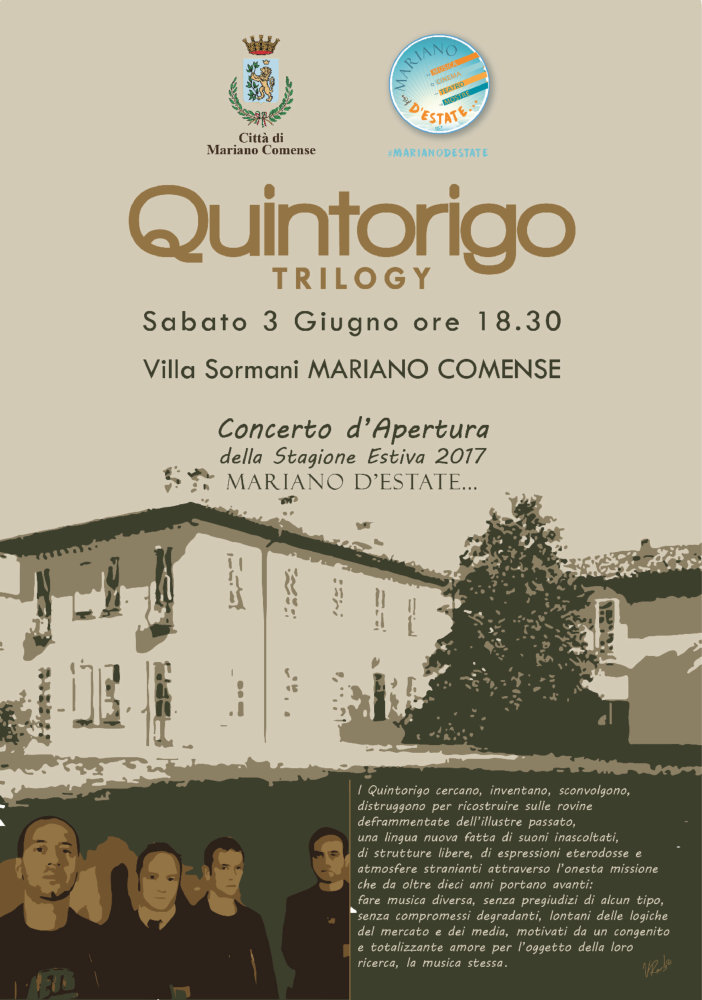 Sabato i Quintorigo si esibiscono a Mariano