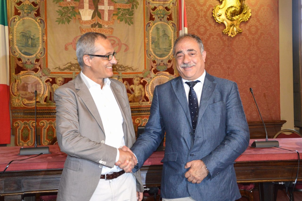 Mario Landriscina: cambio della guardia a Palazzo Cernezzi. VIDEO