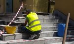 Lavori in corso: manutenzione della scalinata