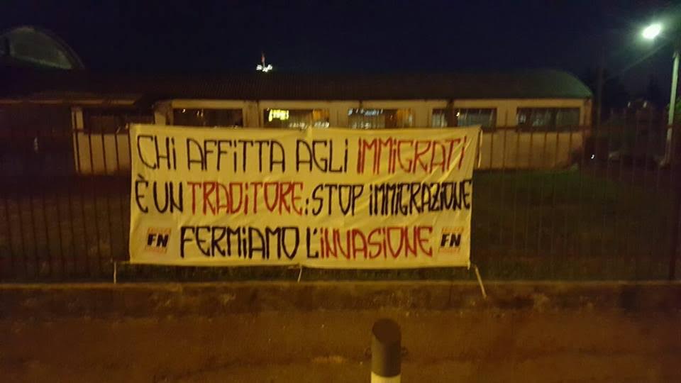 Veniano, Forza Nuova contro i richiedenti asilo