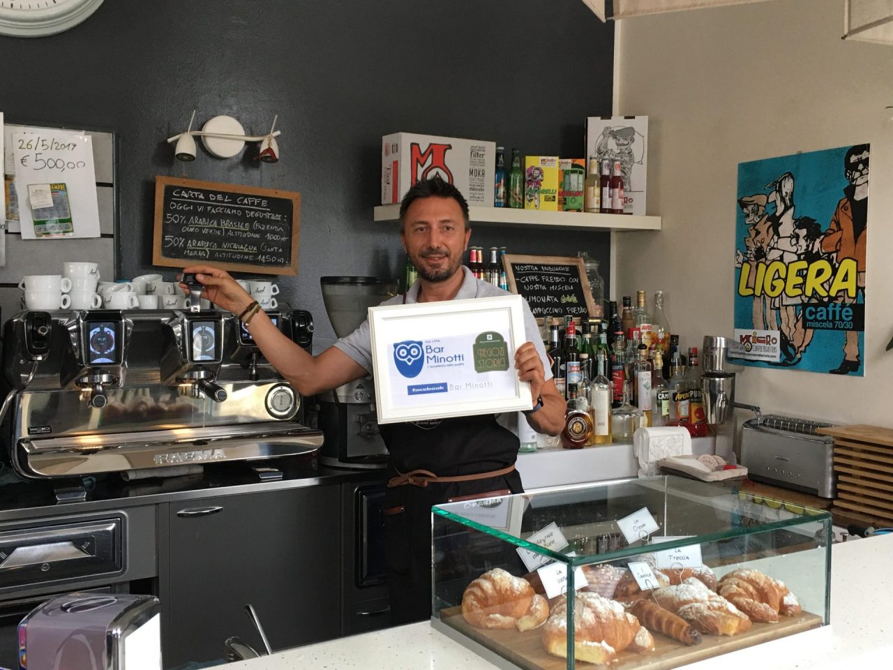La Regione premia la storicità del Bar Minotti