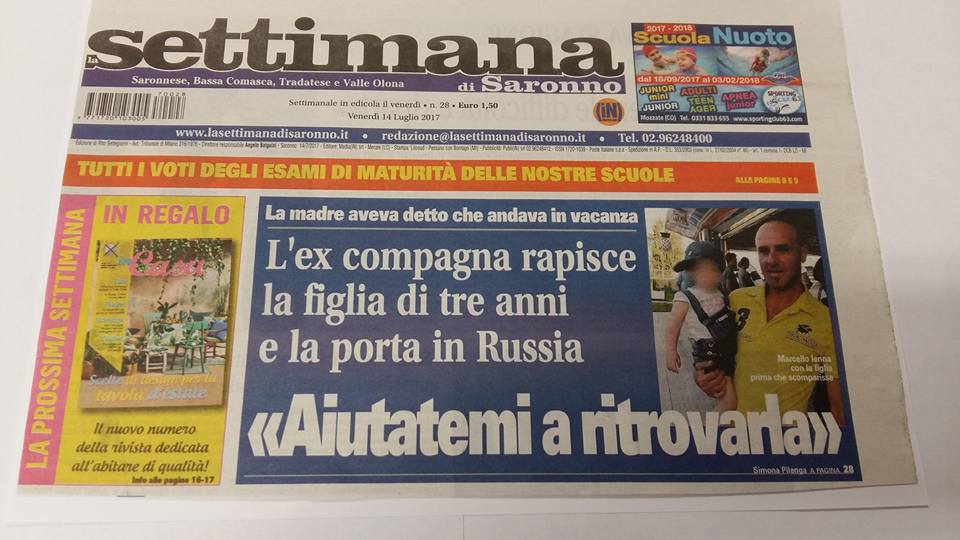 L’ex compagna porta la figlia in Russia: l’appello del papà di Limido Comasco