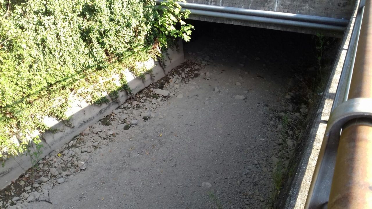 La Roggia è asciutta. Allarme siccità