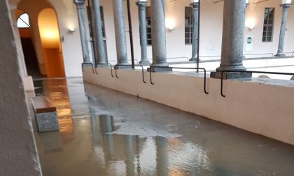 Maltempo a Como: sott'acqua Sant'Abbondio, la sede dell'università Insubria. FOTO