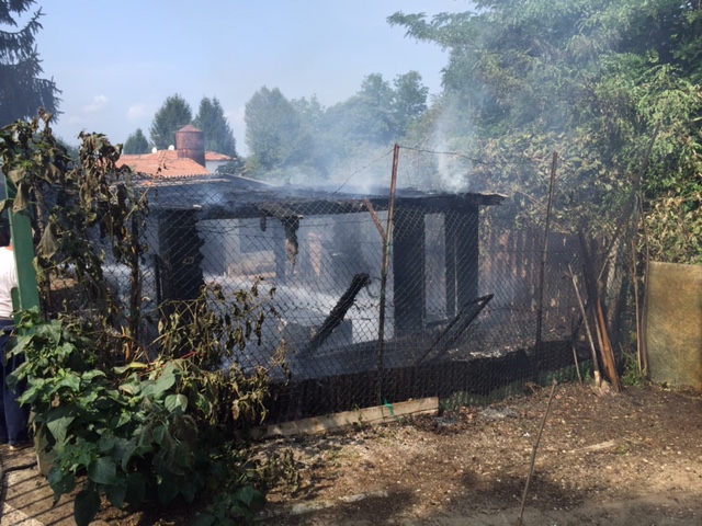 Incendio in via Gerbo a Olgiate Comasco