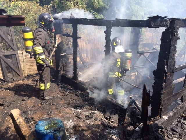 Incendio in via Gerbo a Olgiate Comasco