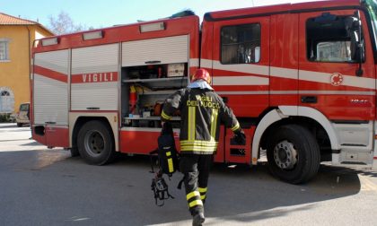 Incendio in azienda a Maslianico