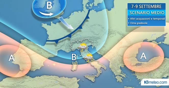 Tempo instabile, da giovedì nuove precipitazioni