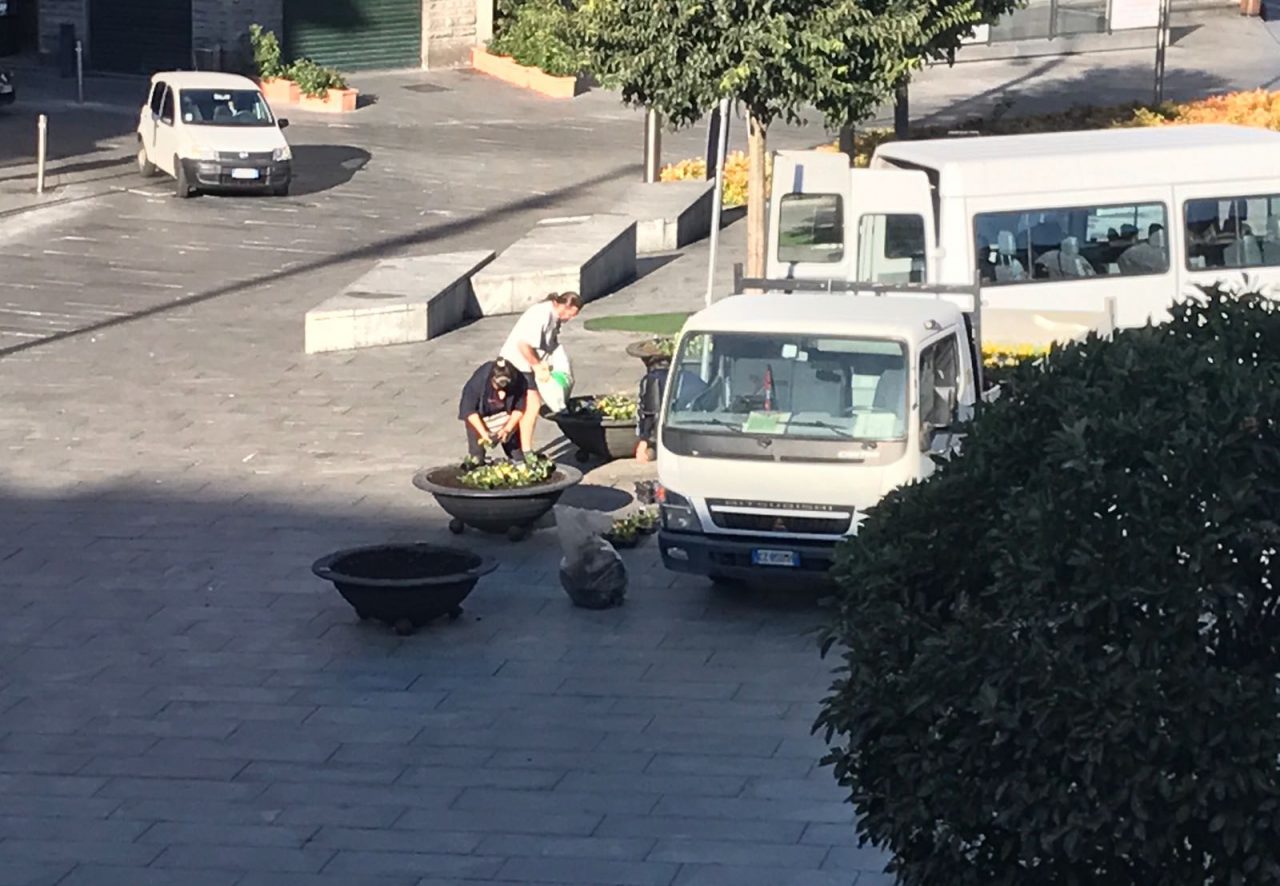 Piazza Garibaldi a Cantù si fa bella per la “Festa del legno”. FOTO