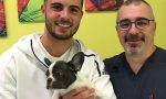 Cutrone col suo cucciolo all'ambulatorio La Pieve