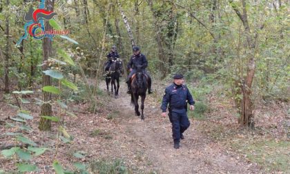 Carabinieri a cavallo nei boschi contro lo spaccio