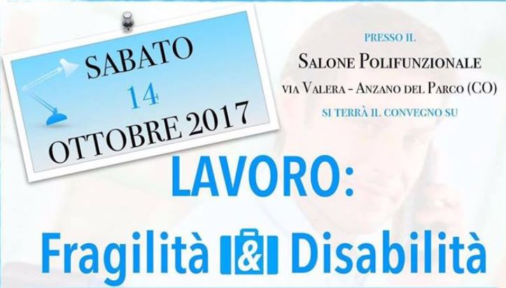 “Lavoro: fragilità e disabilità”, interessante convegno ad Anzano