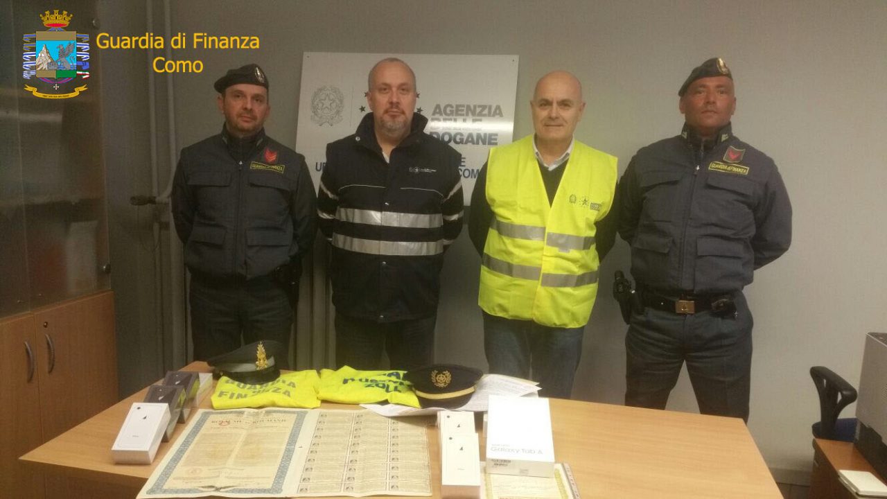 Sequestrati lingotti d’oro a Ponte Chiasso