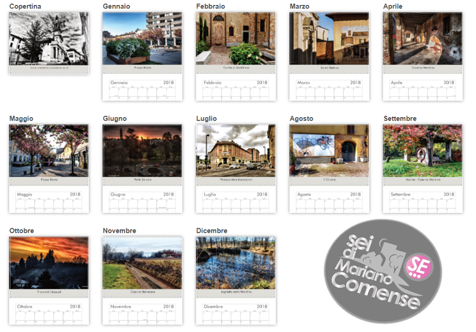 Il calendario solidale di Mariano Comense