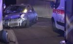 Auto contro muro sulla strada statale