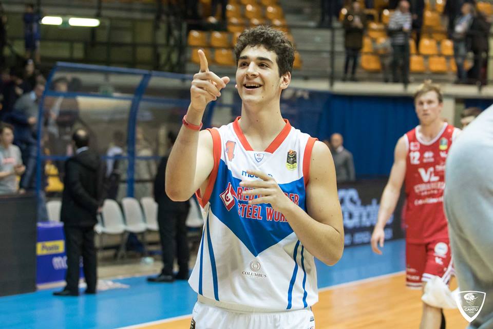 Pallacanestro Cantù esordio in serie A di Pappalardo