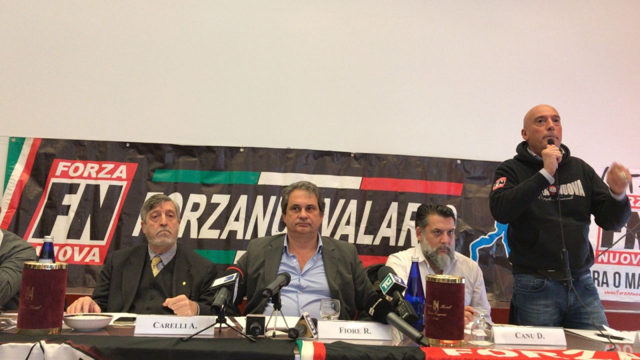 Manifestazione Como Forza Nuova in diretta dal Palace Hotel