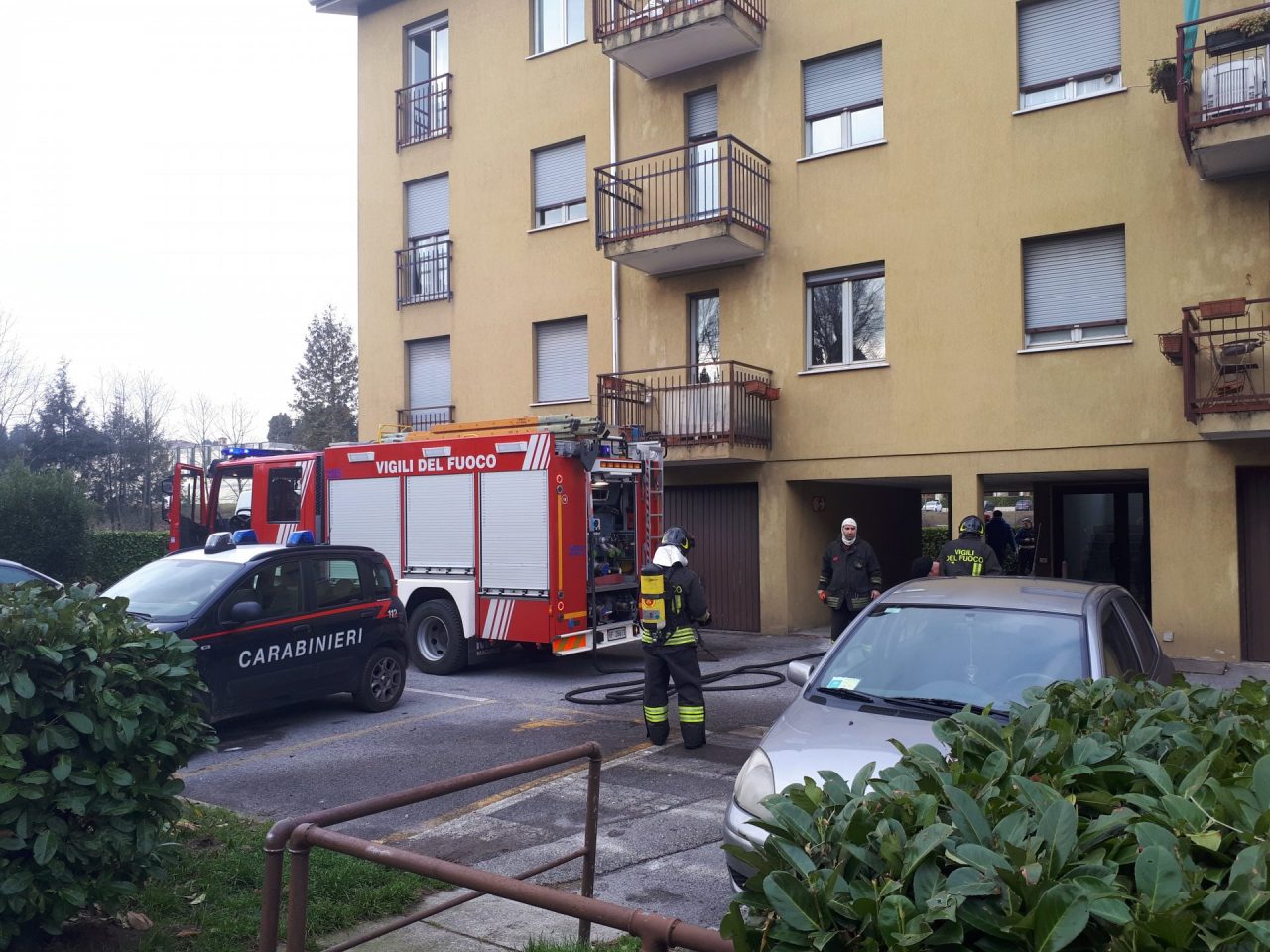 Vigili del fuoco in azione a Lurago d’Erba