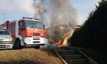 Auto in fiamme a Senna Comasco un ferito FOTO e VIDEO