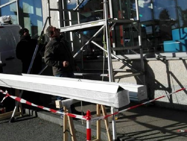 Lavori in corso alla biblioteca di Ponte Lambro