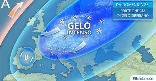 In arrivo ondata di freddo record e neve fino in Pianura