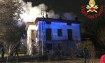 Incendio tetto a Bizzarone FOTO e VIDEO