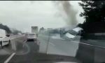 Incidente sull’A8 auto in fiamme VIDEO