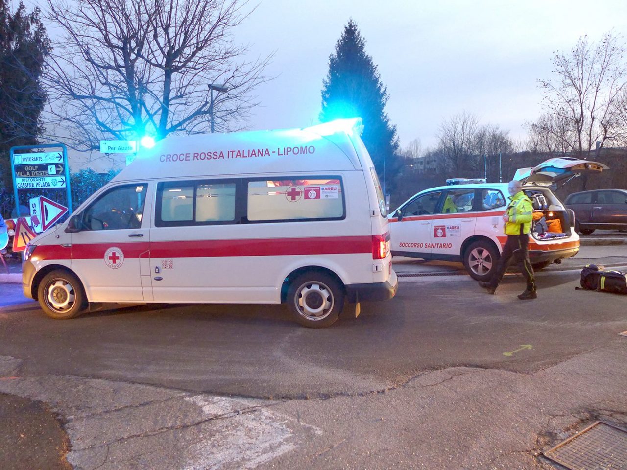 Auto contro moto, incidente a Montorfano