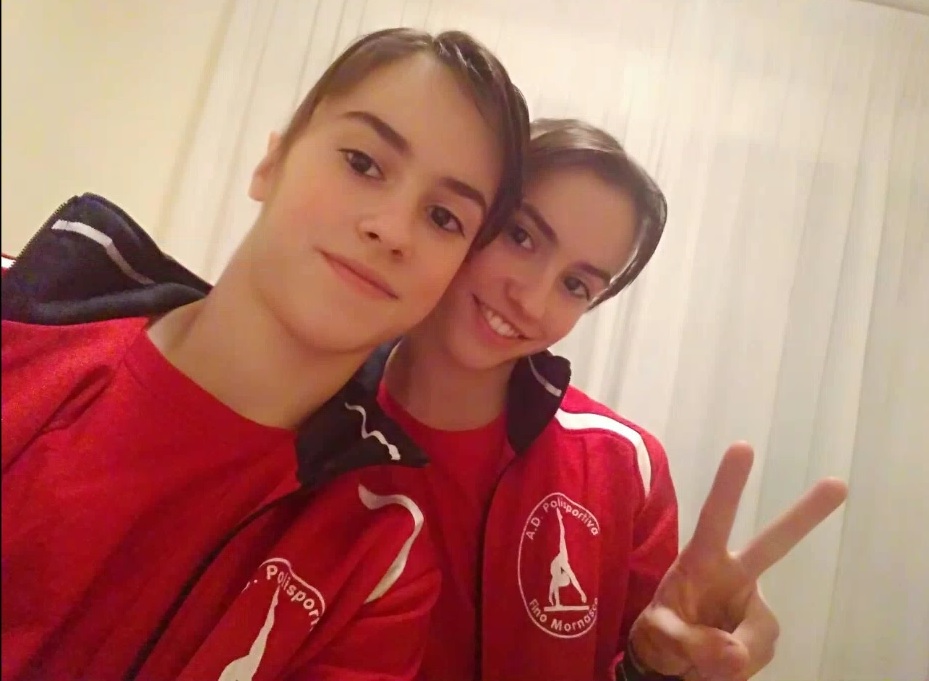 Ginnastica artistica Alice e Stella gemelle da podio