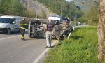 Incidente sulla Provinciale auto si ribalta e investe pedone FOTO e VIDEO