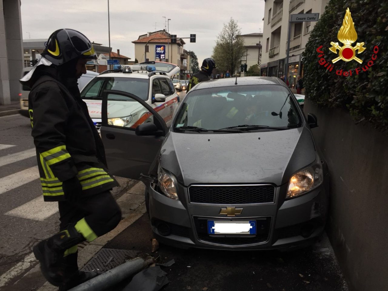 Incidente a Cantù soccorsi in via Fossano FOTO