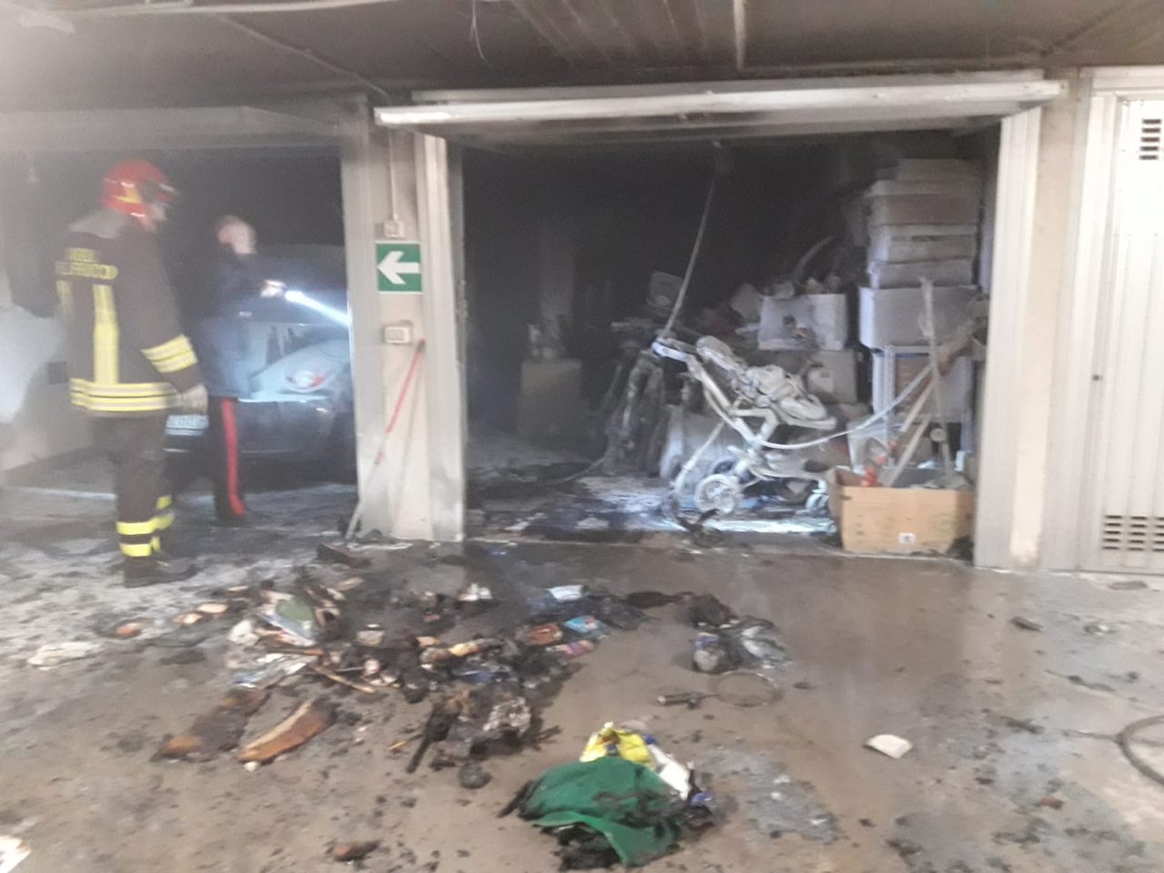 Incendio box: paura a Lomazzo FOTO