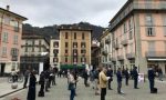 Como Sentinelle in piedi in piazza Volta