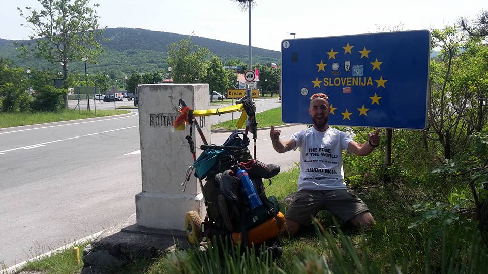 Claudio Moja continua il viaggio, l’anzanese è arrivato in Slovenia