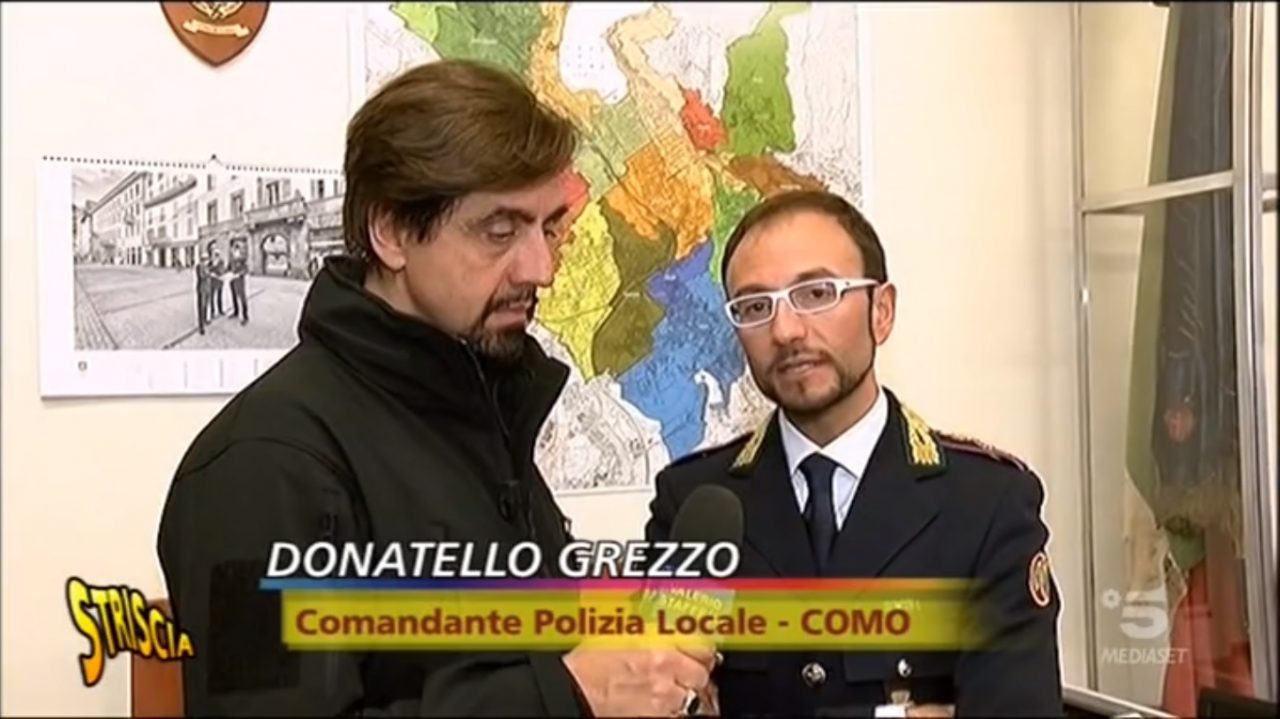 Striscia La Notizia a Como per le multe non pagate dagli svizzeri VIDEO