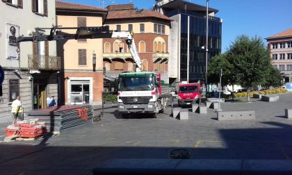 Piazza Garibaldi Cantù iniziano i lavori