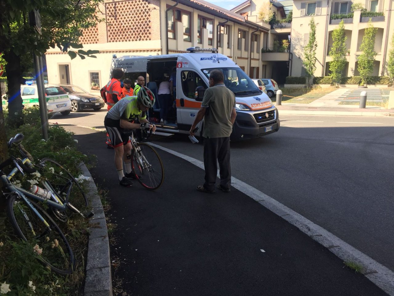 Ciclista investito a Mariano FOTO