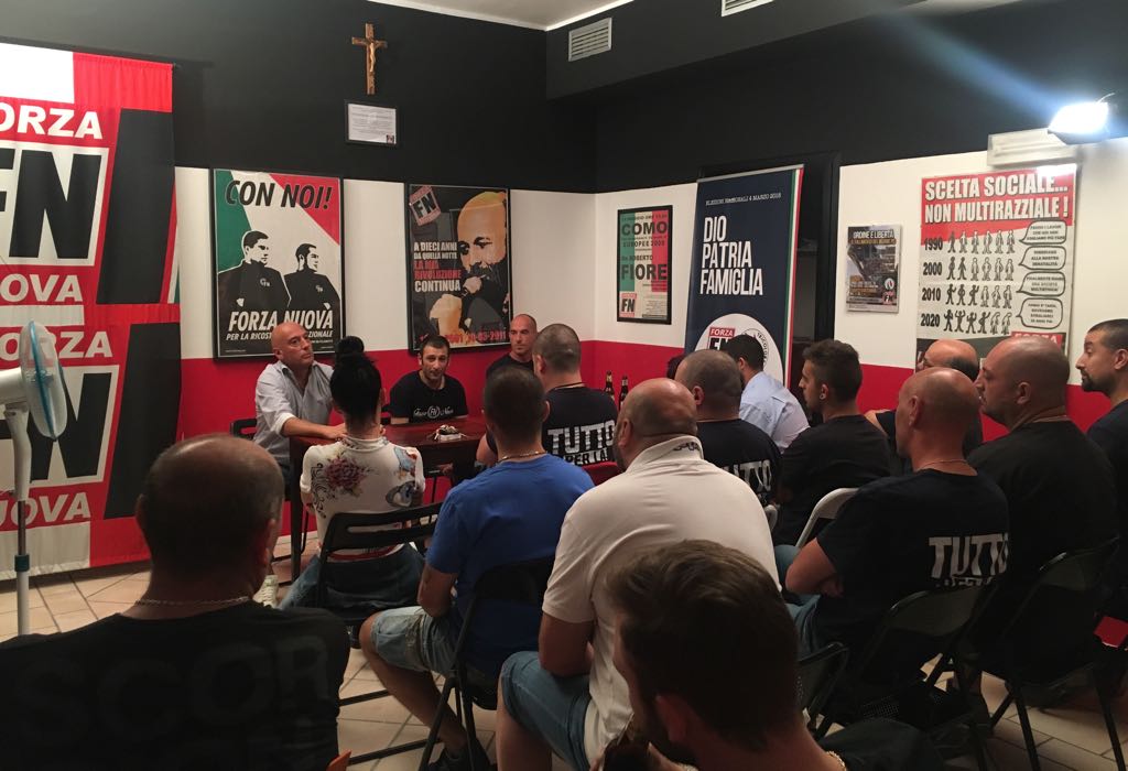 Forza Nuova Lario prima riunione nella nuova sede a Cantù