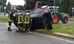 Auto ribaltata due persone soccorse VIDEO