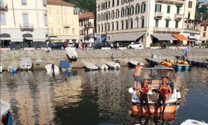 Il lago è troppo basso: imbarcazione bloccata