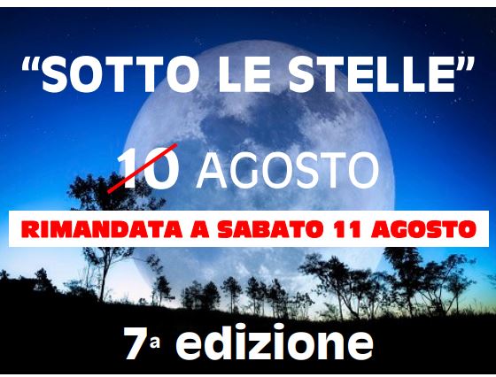 Tavernerio Sotto le stelle, appuntamento rimandato a domani, sabato 11 agosto