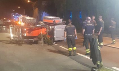 Incidente Bosisio in codice rosso: si ribalta un trattore FOTO