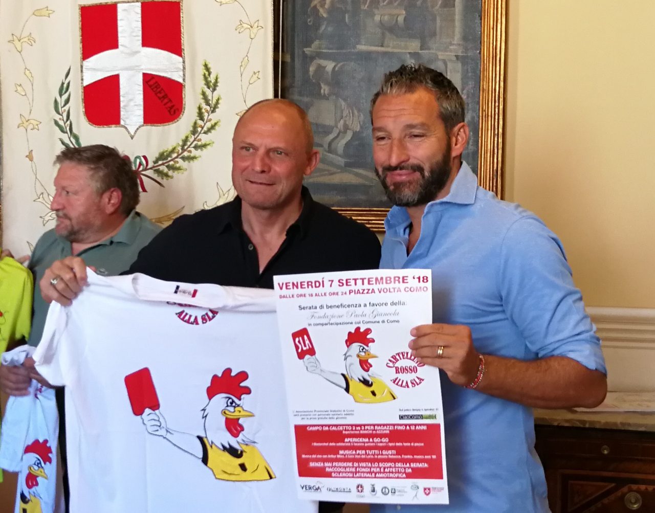 Cartellino rosso alla Sla a Como con Zambrotta e Vierchowod