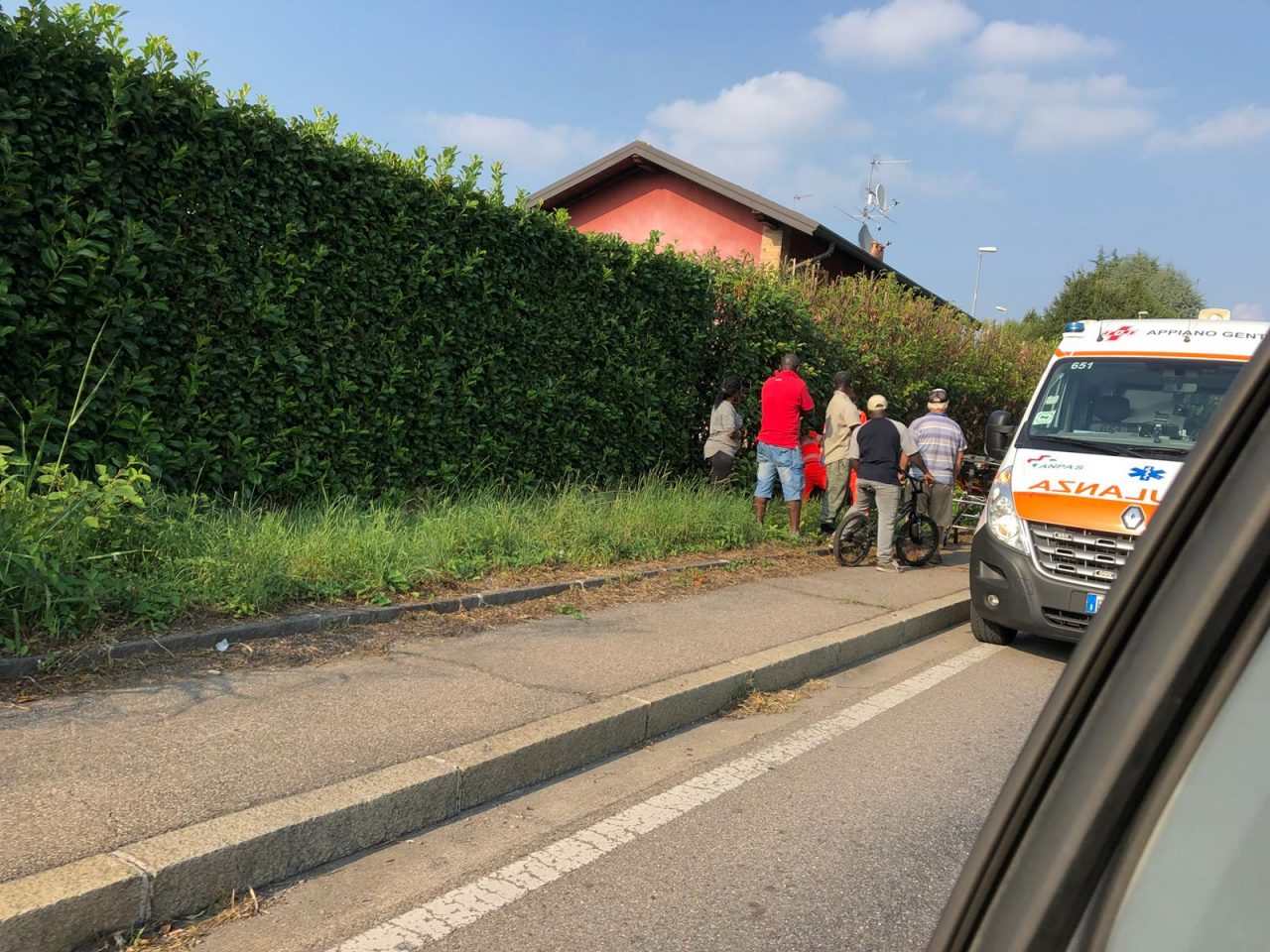 Soccorso un uomo a Lurate Caccivio