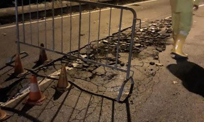 Maltempo: cede la strada a Ponte Lambro