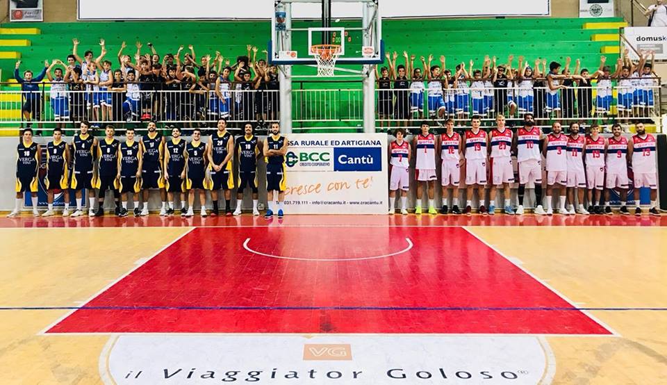 Basket C Gold domani in campo Cantù e Cermenate