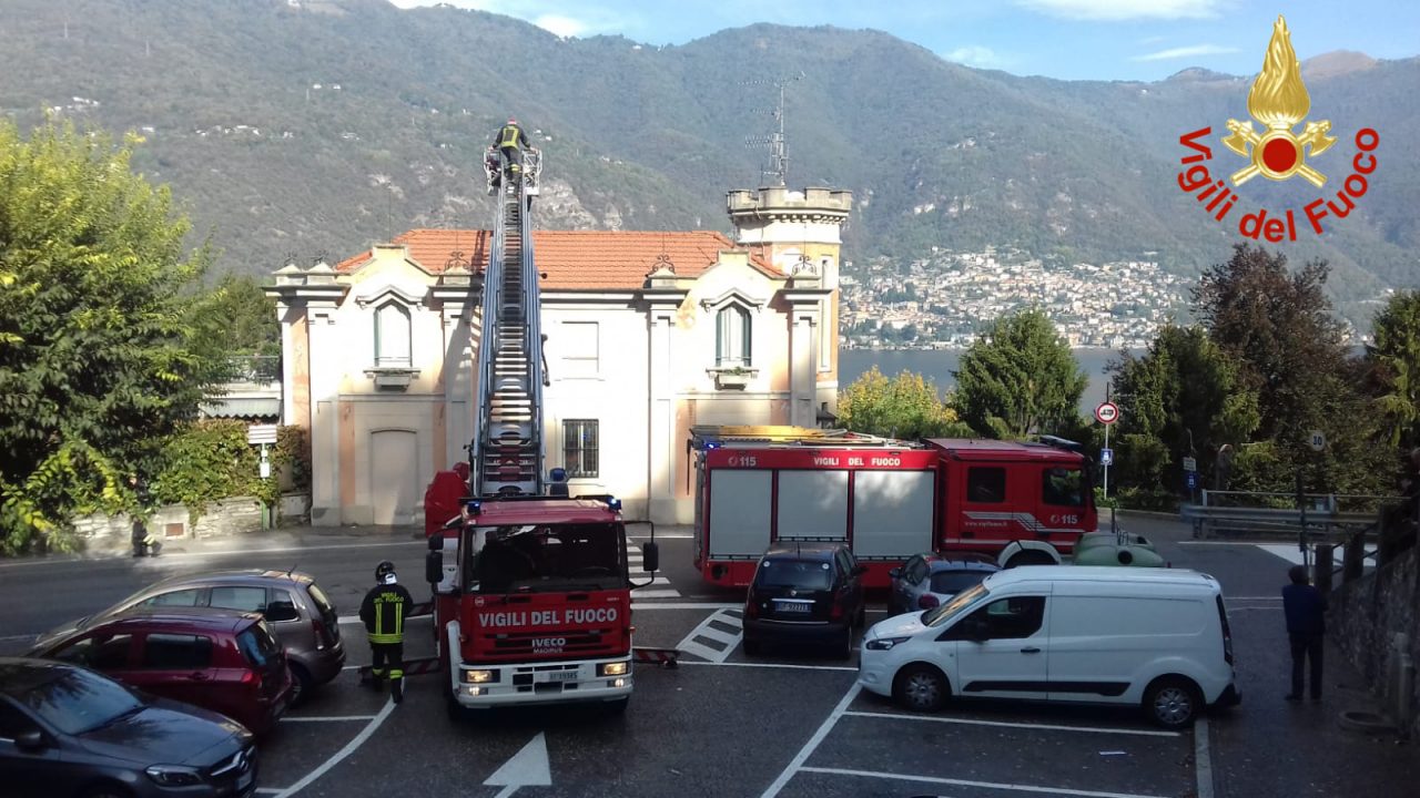 Incendio canna fumaria a Blevio FOTO
