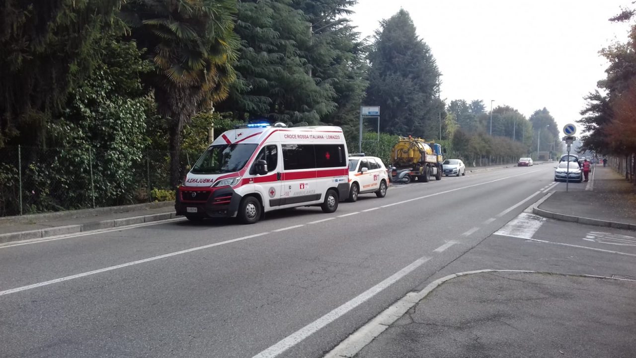 Incidente a Cadorago, soccorsi in codice rosso per un uomo FOTO