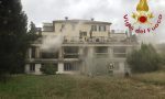 Incendio a Mozzate: in fiamme l'ex ristorante FOTO