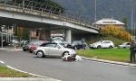 Incidente a Tavernola davanti alla rotonda del Bennet FOTO